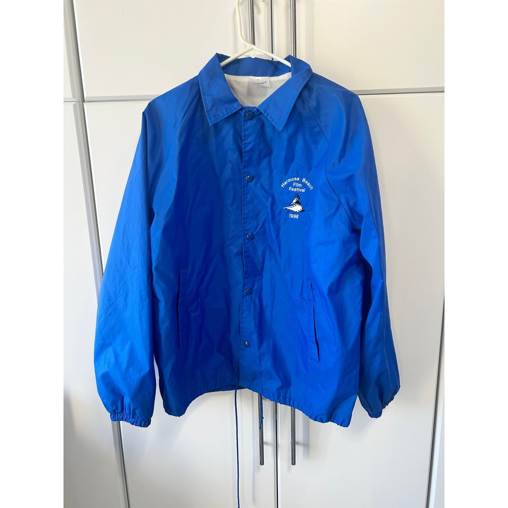 Auburn Sportswear Vintage 1998 Hermosa Beach Film Festival Coaches Jacket Blue L